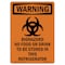 Signmission OSHA Warning Sign, 14" H, 10" W, Rigid Plastic, Biohazard No Food Or, Portrait, WS-P-1014-V-12986 OS-WS-P-1014-V-12986 - alternate 1